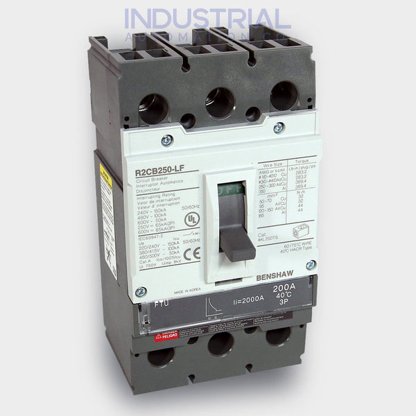 Circuit Breaker 200 A - 250 Frame 3P 600 VAC, N-Normal Fault, FTU Trip Unit, 35 KAIC Interrupt at 480 VAC