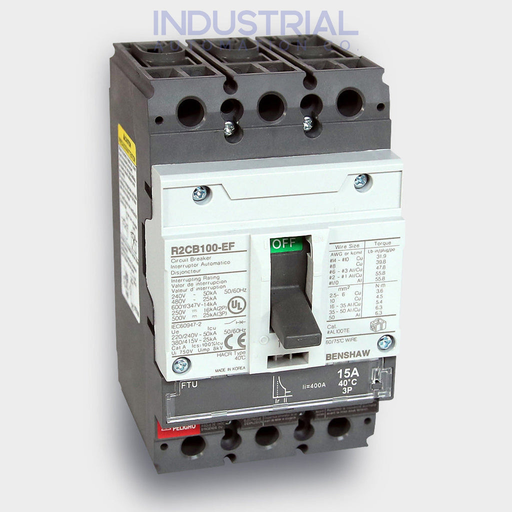 Circuit Breaker 40 A - 100 Frame 3P 600 VAC, N-Normal Fault, FTU Trip Unit, 35 KAIC Interrupt at 480 VAC