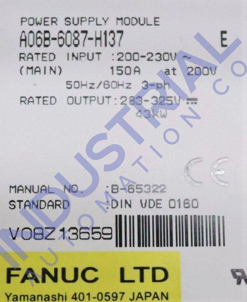 Fanuc A06B-6087-H137