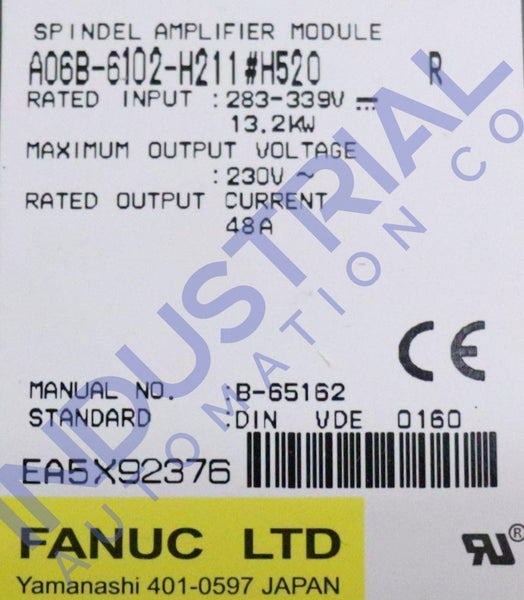 Fanuc A06B-6102-H211#h520